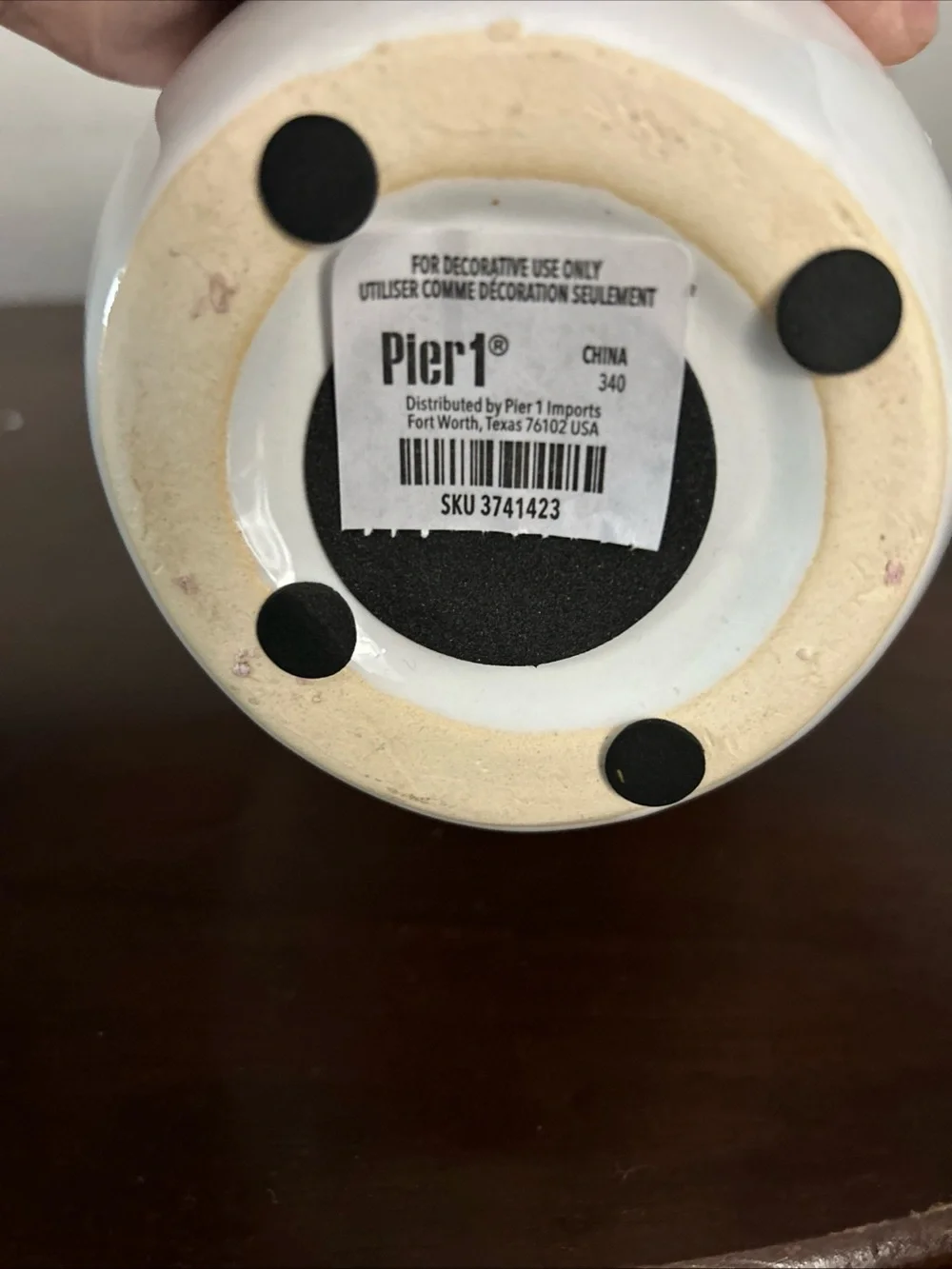 Pier 1 Glossy White Ceramic Owl Accent